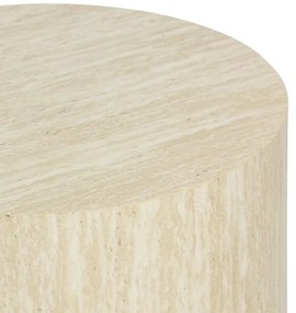 Τραπεζάκια σαλονιού Βοηθητικά Zonar σετ 2 τεμ MDF σε όψη τραβερτίνας 48x48x38 εκ.