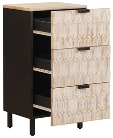 vidaXL Πλαϊνό γραφείο Λευκό Φινίρισμα Καθαρισμού 40 x 33 x 75 εκ.