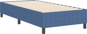 vidaXL Κρεβάτι πλατφόρμα Μπλε 100 x 200 cm Υφασμάτινο Κορντουρά