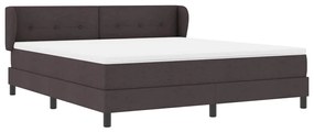 vidaXL Κρεβάτι box spring με στρώμα με στρώμα Σκούρο καφέ Σκούρο καφέ