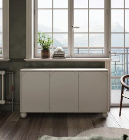 Μπουφές Sorena II Μπεζ 150x82x45cm με στρογγυλά πόδια &amp; εσωτερικά ράφια - BOG4589