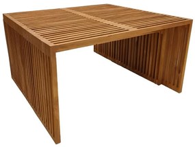 Τραπέζι Tinnie I C028 σετ 2τεμ teak ξύλο σε φυσική απόχρωση 86x80x46 εκ.