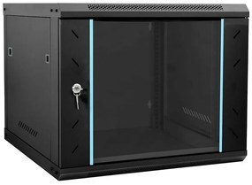 vidaXL Ντουλάπα δικτύου με αποθήκευση Μαύρο 60 x 60 x 50 εκ Ατσάλι