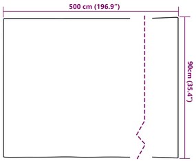 vidaXL Αυτοκόλλητο Επίπλου Άλλο Ασημί 90 x 500 cm PET