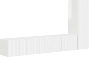 vidaXL Σετ επίπλου τηλεόρασης 3 pcs Υψηλής γυαλάδας λευκό