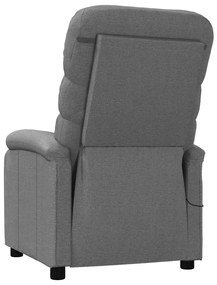vidaXL Πολυθρόνα Μασάζ Σκούρο Γκρι Υφασμάτινη