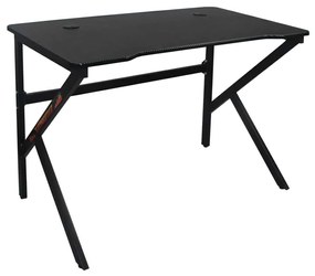 Gaming Γραφειο 100X60Cm Steel Μαύρο . Διάσταση: 100x60x75cm