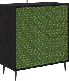 vidaXL Πλαϊνό γραφείο GELEEN Μαύρη Δρυς 69 x 33 x 76 εκ.