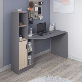 Γραφείο Ανθρακί / Καρυδί RIZU 150x60x140