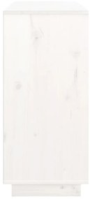 Ντουλάπι Λευκό 111 x 34 x 75 εκ. από Μασίφ Ξύλο Πεύκου - Λευκό