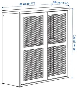 IVAR ντουλάπι με πόρτες/πλέγμα, 80x83 cm 005.312.40