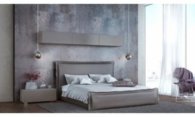 SB-00114 Κρεβάτι "VESTITO" διπλό επενδυμένο από τεχνόδερμα σε χρώμα μόκα 160x200
   , 1 Τεμάχιο