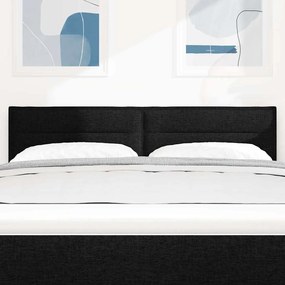 vidaXL LED κεφαλάρι με φώτα λωρίδας LED Μαύρο 160 cm Πολυεστέρας