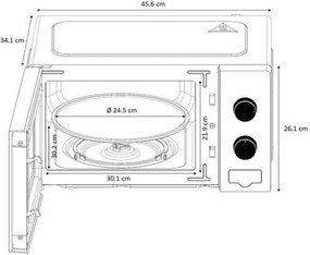 φούρνο μικροκυμάτων Oceanic MO20W11  20 L