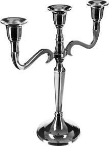Κηροπήγιο 3 Θέσεων (22.5x9.1x26.5) A-S Candle Holder Silver 123154