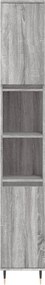 vidaXL Ντουλάπι Μπάνιου Γκρι Sonoma 30x30x190 εκ. Επεξεργασμένο Ξύλο