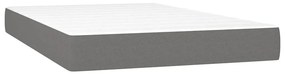 vidaXL Κρεβάτι Boxspring με Στρώμα Σκούρο Γκρι 120x200 εκ. Υφασμάτινο