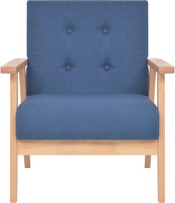 vidaXL Σετ Σαλονιού 2 τεμ. Μπλε Υφασμάτινο