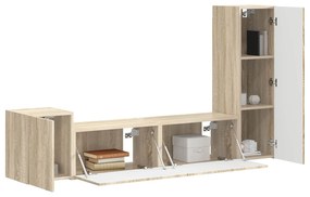 vidaXL Σετ επίπλου τηλεόρασης 4 pcs Δρύς Sonoma Επεξεργασμένο ξύλο