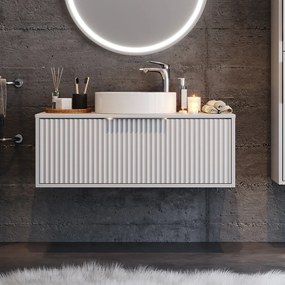 Πάγκος HOLE Λευκό MDF 18mm Λάκα 100 3SHOL100WHM 101x50x37cm - 3SHOL100WHM