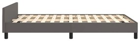 vidaXL Πλαίσιο Κρεβατιού χωρίς στρώμα Γκρι 120x190 εκ.Συνθ. Δέρμα