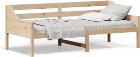vidaXL Day Bed Φυσικό 90 x 200 cm Solid pine wood, Plywood slats