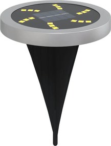 vidaXL Ηλιακά Φωτιστικά Δαπέδου με Στήριγμα Εδάφους 12τεμ. Θερμό Λευκό