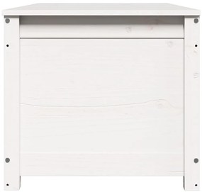 vidaXL Κουτί Αποθήκευσης Λευκό 80x40x45,5 εκ από Μασίφ Ξύλο Πεύκου