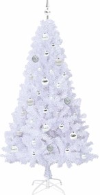 vidaXL Τεχνητό Χριστουγεννιάτικο Δέντρο Λευκό 150 cm PVC και Ατσάλι