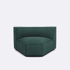 Γωνιακή πολυθρόνα με ταπετσαρία από βελούδο κοτλέ, Seven