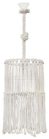 Φωτιστικό Οροφής Μονόφωτο Heronia Macrame 03 Handmade 31-1066 Rope/White
