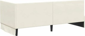 vidaXL Κρεβάτι Γωνίας Κρεμ 90 x 200 cm Βελούδο