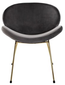 Καρέκλα DKD Home Decor Μαύρο Χρυσό πολυεστέρας Μέταλλο 62 x 58 x 73 cm