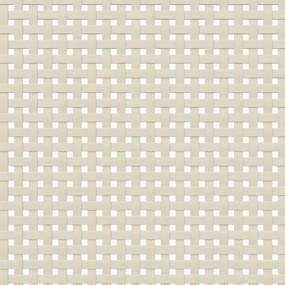 Κομοδίνο SENJA Λευκό Όψη Ρατάν 40x35x48εκ από Μασίφ Ξύλο Πεύκου - Λευκό