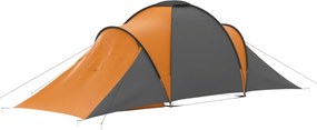 vidaXL Σκηνή Camping 6 Ατόμων Γκρι / Πορτοκαλί