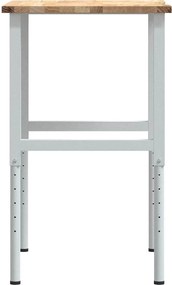 πάγκος εργασίας vidaXL 80x60x(71,5-98) cm Μασίφ Ξύλο Δρυς