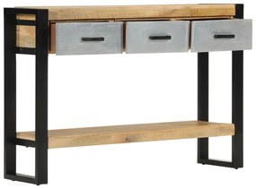 vidaXL Τραπέζι Κονσόλα 110x30x76 εκ. από Μασίφ Ακατέργαστο Ξύλο Μάνγκο