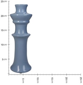 Κηροπήγιο Μπλε Κεραμικό 8x8x24cm - Κεραμικό - 05155206