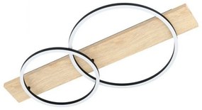 Φωτιστικό Οροφής-Πλαφονιέρα Led Boyal 99467 Black-Brown 3000K Eglo Metal,Wood