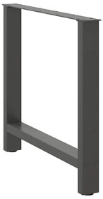 vidaXL Πόδια Τραπεζαρίας Ανθρακί 2 τεμ. 80x(72-73) εκ. Ατσάλι