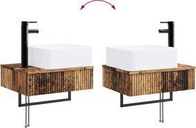 vidaXL Σετ Επίπλων Μπάνιου 4 pcs Παλαιωμένο ξύλο