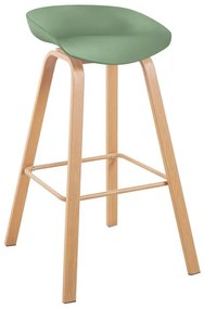 PENT Σκαμπό Bar, Μέταλλο Βαφή Φυσικό, PP Πράσινο 49x52x72/84cm ΕΜ1531,3