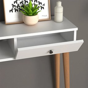 Κονσόλα Napoli Megapap χρώμα λευκό 90x29x88εκ.