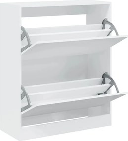 vidaXL Παπουτσοθήκη Λευκή 80x34x96,5 εκ. από Επεξεργασμένο Ξύλο