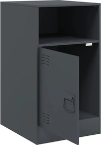 vidaXL Κομοδίνο Ανθρακί 34,5x39x62 εκ. από Χάλυβα