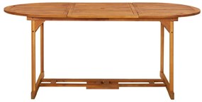 vidaXL Σετ Τραπεζαρίας Κήπου 7 Τεμαχίων 180x90x75 εκ. Μασίφ Ακακία