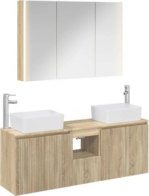 vidaXL Σετ Ντουλαπιών Μπάνιου 4 pcs Sonoma Δρυς Επεξεργασμένο Ξύλο