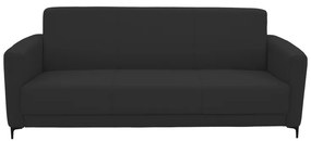 Καναπές τριθέσιος Sidica PU σε μαύρη απόχρωση 185x78x83εκ