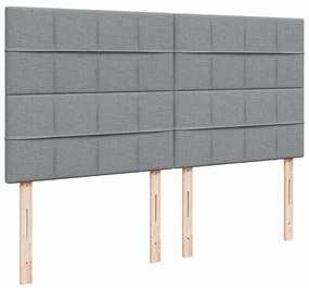 ΚΡΕΒΑΤΙ BOXSPRING ΜΕ ΣΤΡΩΜΑ ΑΝΟΙΧΤΟ ΓΚΡΙ 200X200 ΕΚ. ΥΦΑΣΜΑΤΙΝΟ 3290595