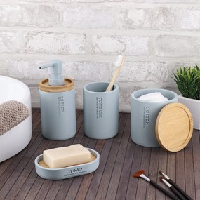 Dispenser Μπάνιου 280ml (Φ7.5x17) T-D Blue/Bamboo 62101112